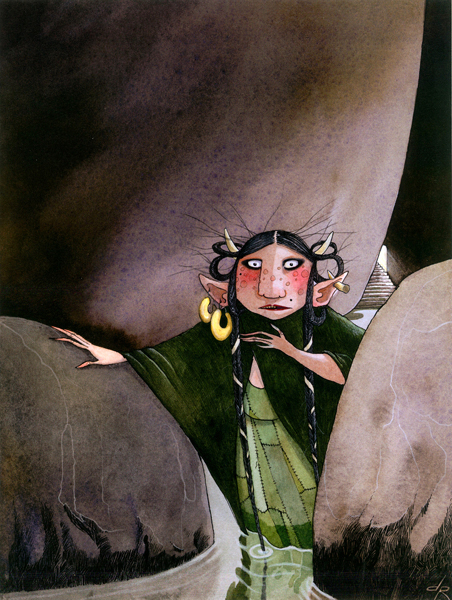 cover artwork from 'the troll queen' by john vernholt ©2005 atom